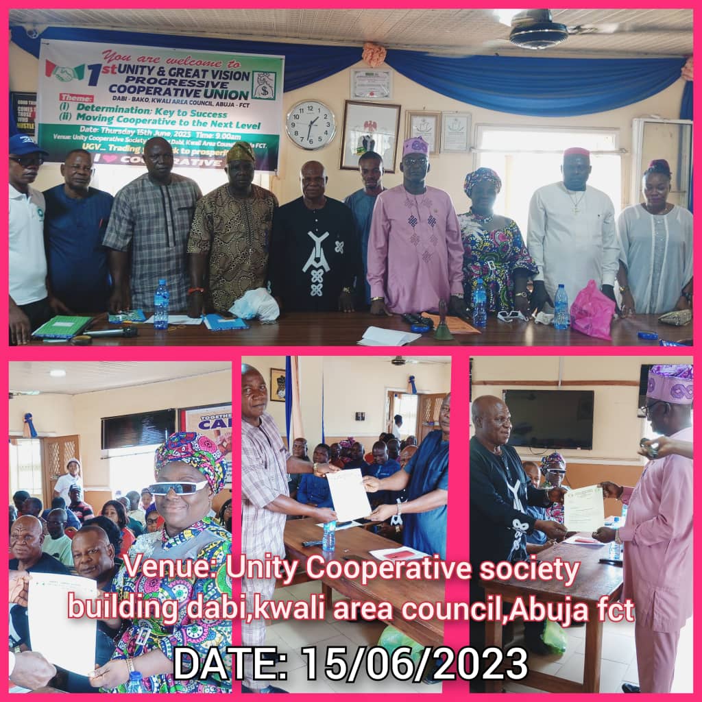 New Cooperative Unions Formed in Abuja-FCT, Nigeria