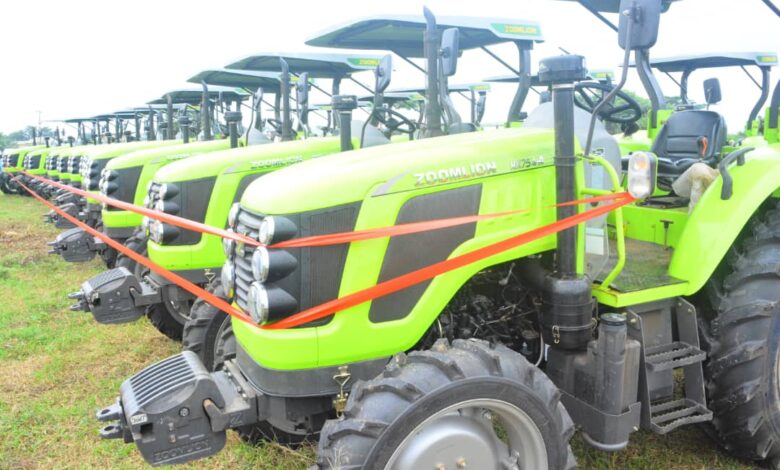 Governor  Adeleke Distributes Tractor, Farm Clearing Equipment and Agricultural Inputs