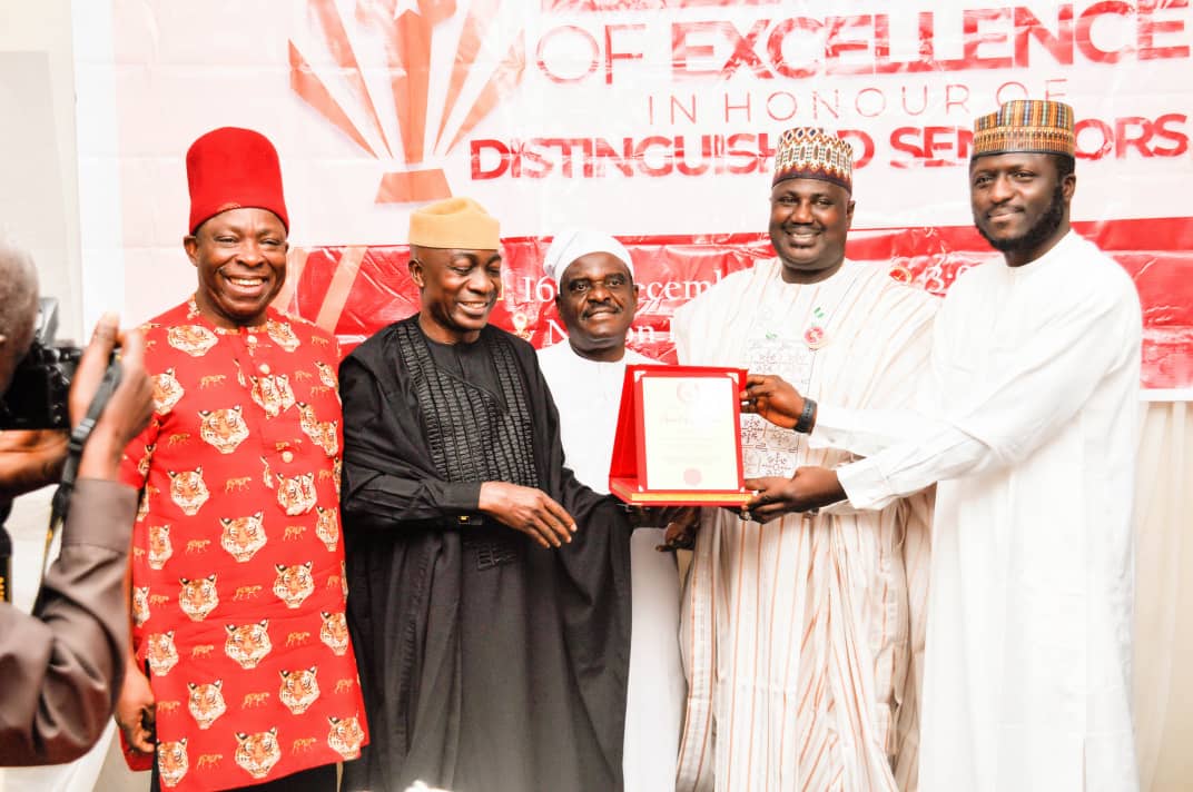 Senate Press Corps Honors Minister of State for Agriculture, Sen. Dr. Aliyu Sabi Abdullahi CON